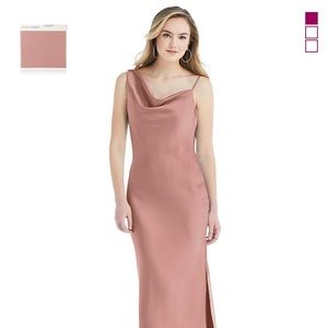 Bella Bridesmaids Desert Rose Satin Dress